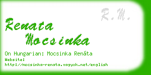 renata mocsinka business card