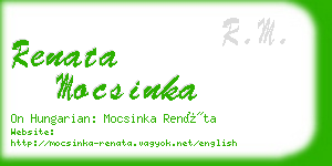 renata mocsinka business card